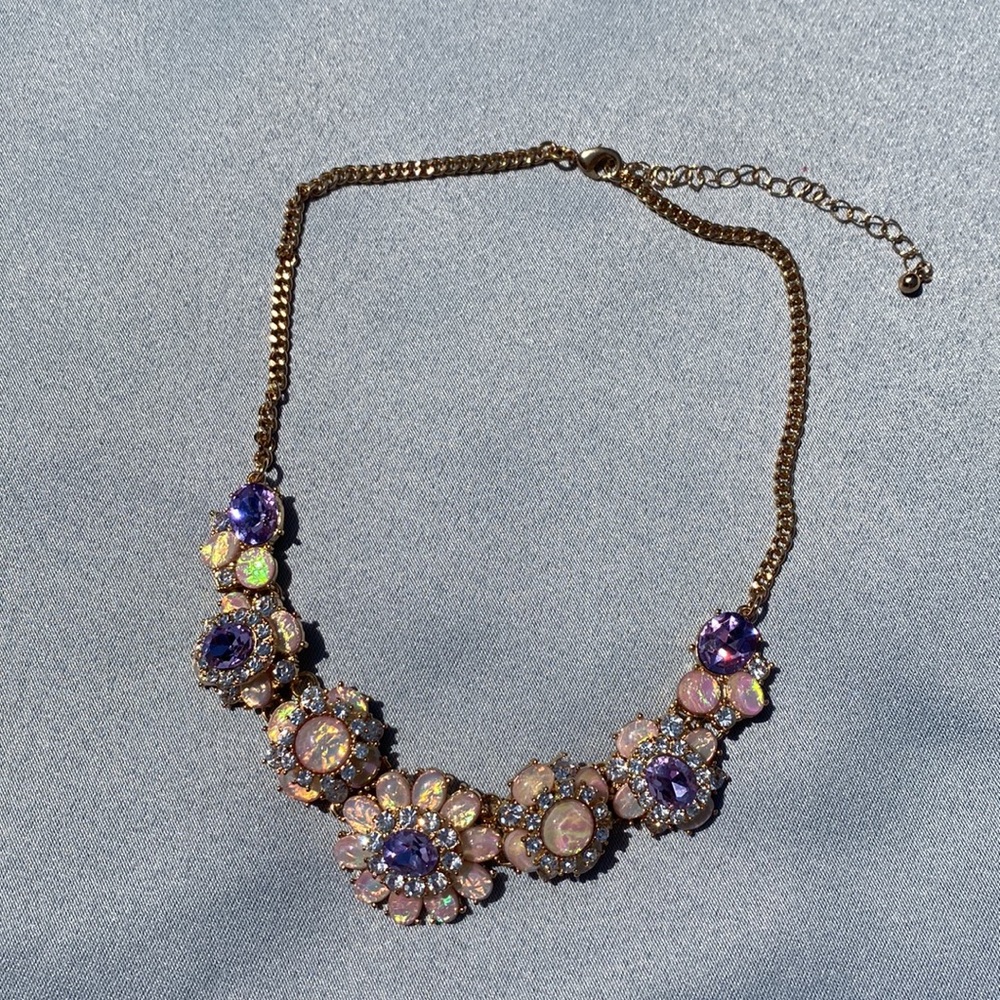 Pink and purple multicolor necklace